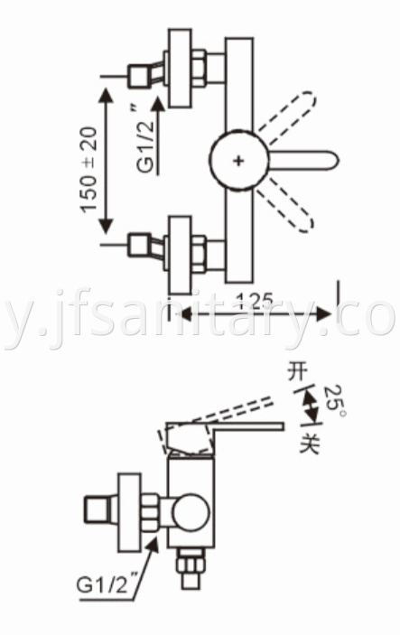 Size Of Bathroom Wall Mixer